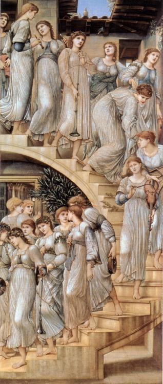 Sir Edward Coley Burne-Jones The Gold Stairs (mk19) Norge oil painting art